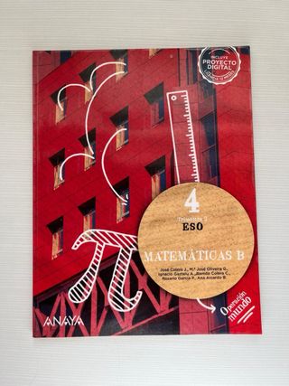 Libros Matematicas B 4to ESO ANAYA operación mundo