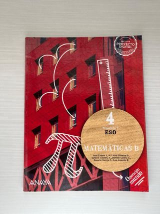Libros Matematicas B 4to ESO ANAYA operación mundo