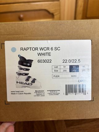 Botas Esquí Head Raptor WCR 6 SC Talla 22/22.5