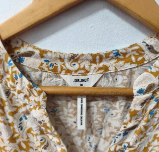 Vestido crema y beige Object mujer Talla 38