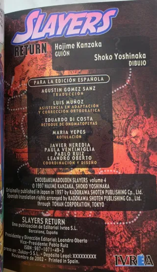 Slayers Return Tomo único Manga Cómics