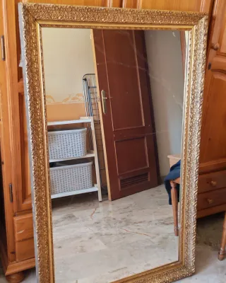 Dos Espejo de pared dorado