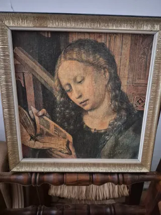 Cuadro antiguo Mujer leyendo