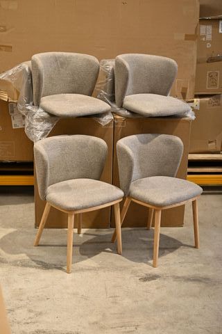 Sedia kave homa Ciselia marrone legno frassino