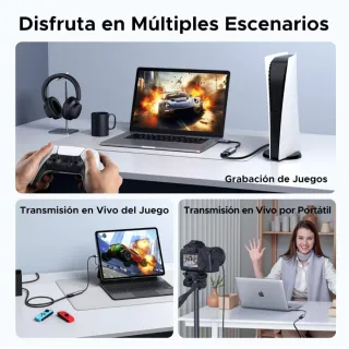 Tarjeta Captura Video HMDI 4K 30Hz USB C/A 2K 30Hz