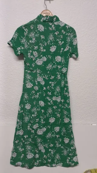 Vestido maxi floral verde talla M