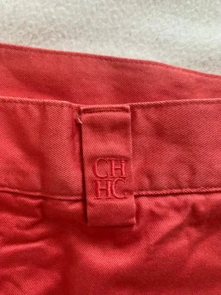Pantalón recto Carolina Herrera Coral Talla 32 US