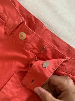Pantalón recto Carolina Herrera Coral Talla 32 US
