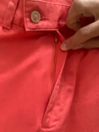 Pantalón recto Carolina Herrera Coral Talla 32 US