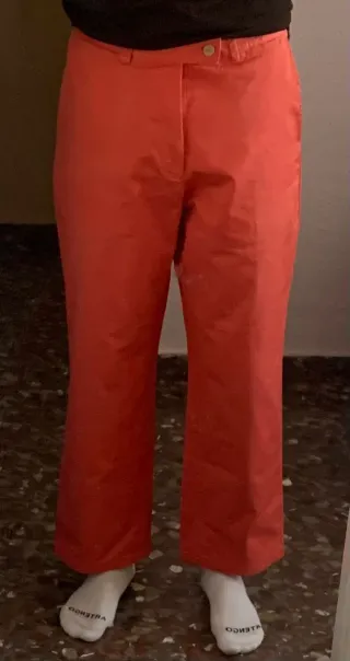 Pantalón recto Carolina Herrera Coral Talla 32 US