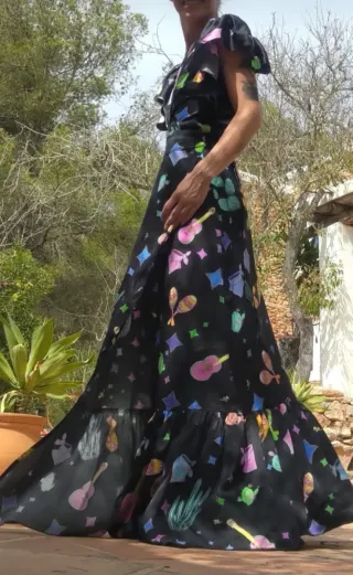 Vestido Jessie Western Seda Talla S