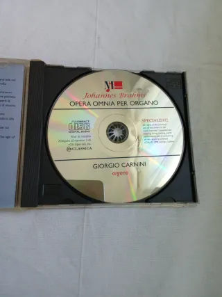 CD Johannes Brahms Opera Omnia per organo