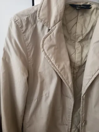 Zara Gabardina Acolchada Beige