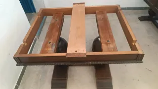 Conjunto mesa, aparador y 4 sillas vintage años 50