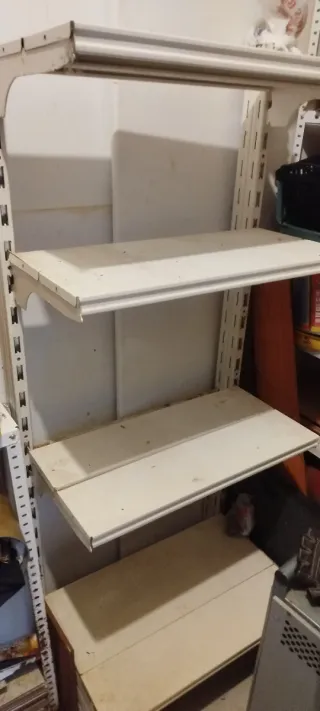 Estantería Metálica Beige y Blanca