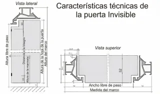 Puertas invisibles con espejo