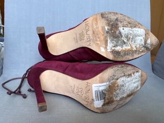 Sandalias de tacón fiesta con cordones y bordado