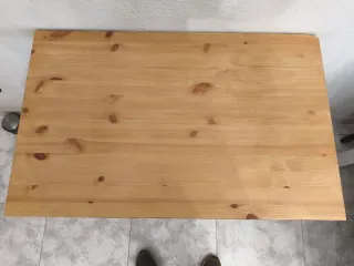 Mesa escritorio madera y metal