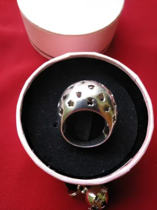 Anillo Tous Plata Diseño Corazones