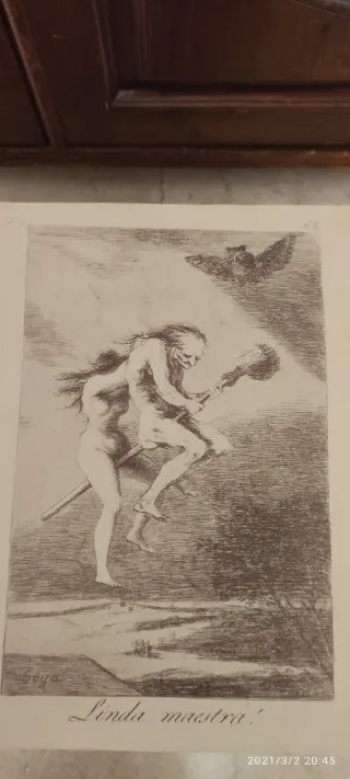 Due litografie di Goya: 'Que sacrificio' e 'Linda maestra'