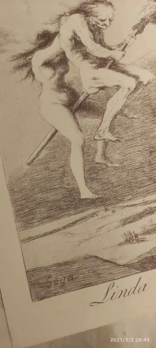 Due litografie di Goya: 'Que sacrificio' e 'Linda maestra'