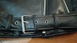 Chaqueta Cuero Zara Negra