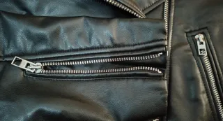 Chaqueta Cuero Zara Negra