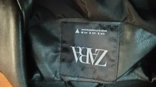 Chaqueta Cuero Zara Negra