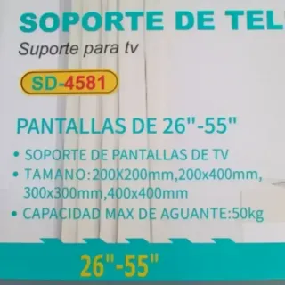 SOPORTE TV FIJO 26"-55" NUEVO ESTRENAR