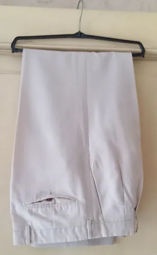 Pantaloni uomo beige "Samuel Argento" 100% cotone