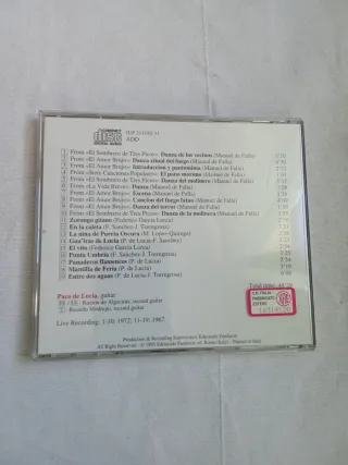 CD Paco de Lucia plays Manuel de Falla