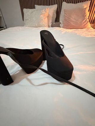 Zapatos Zara Tacón Plataforma Talla 39