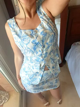 Conjunto 2 piezas floral