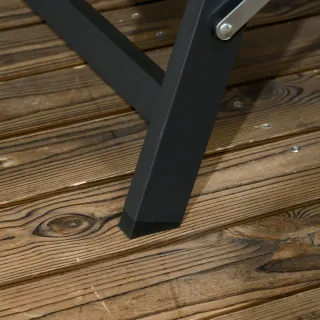 2 Tumbonas Reclinables Jardín Aluminio