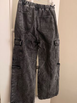 Vaqueros cargo denim negros talla 40 colombianos