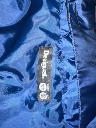 Chaqueta niña azul flores talla 7/8