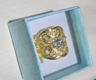 Anillo Triple baño de Oro 18K