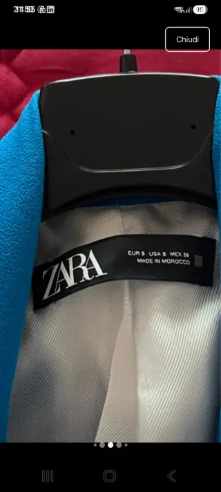 Giacca Zara blu doppio petto