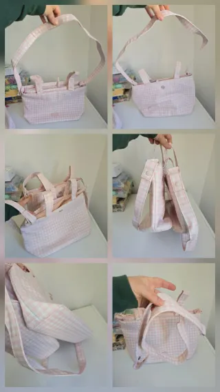 Bolso silla paseo en vichy rosa (me queda 1)