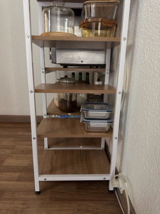 Mueble Cocina Estantería Madera y Metal