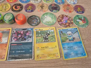 Lote Tazos y Cartas Pokémon Variado