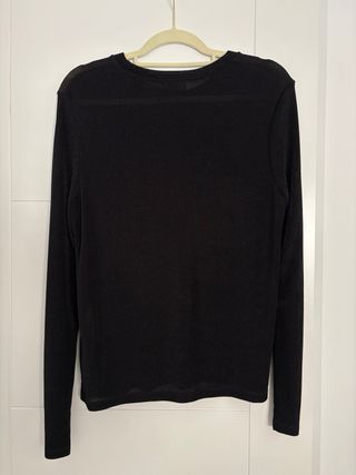 Top Bimba y Lola Negro Manga Larga