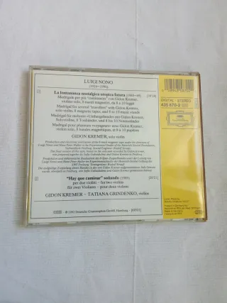 CD Luigi Nono Gidon Kremer Tatiana Grindenko