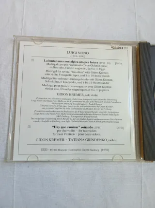 CD Luigi Nono Gidon Kremer Tatiana Grindenko