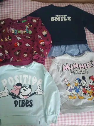 Lote 4 Sudaderas Niña , talla 3-4 años