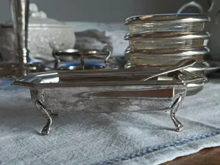 Saliera vintage OLRI silver plated