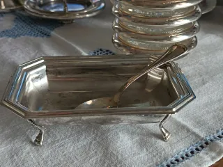 Saliera vintage OLRI silver plated