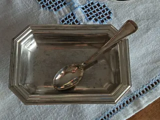 Saliera vintage OLRI silver plated
