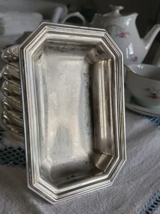 Saliera vintage OLRI silver plated