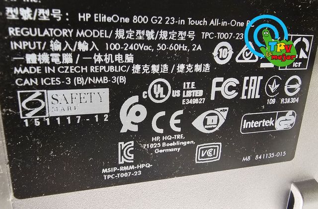 TPV Táctil HP Elite One 800